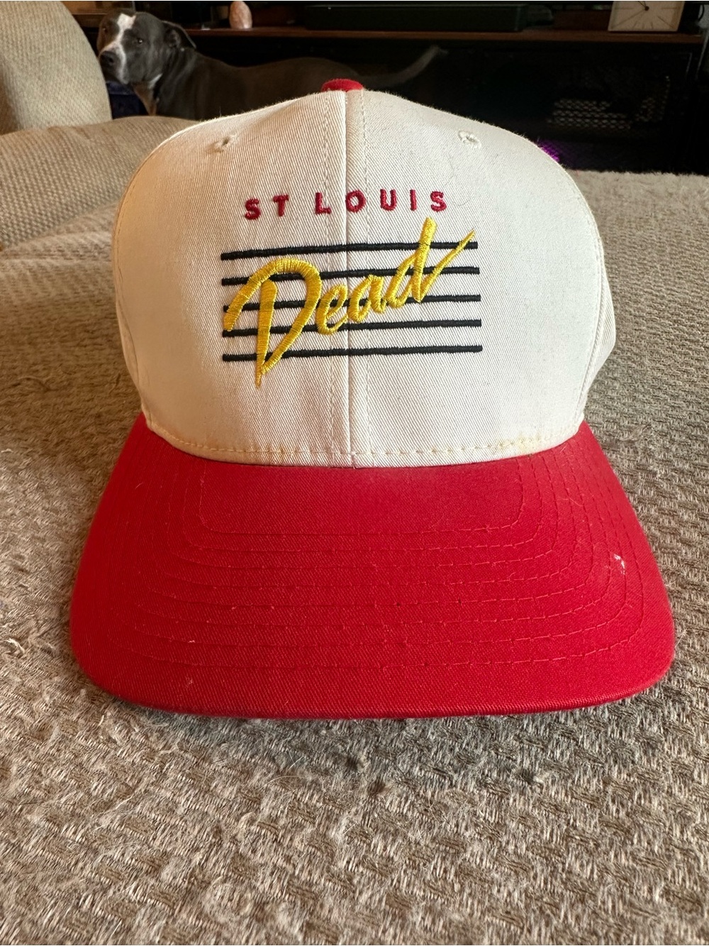 AllMyHatsAreDead Two-Tone St Louis Baseball Cap - Cream & Red